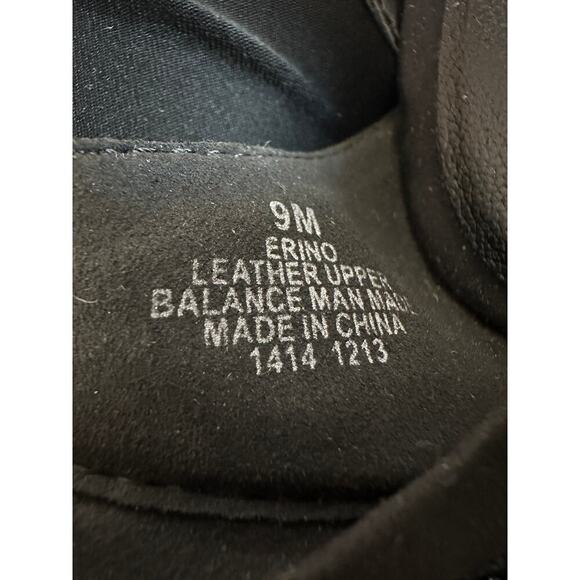 Nine West Size 9 Black Leather Adjustable Zip Wedge Heel Sandal Vacation  Erino - Picture 9 of 12